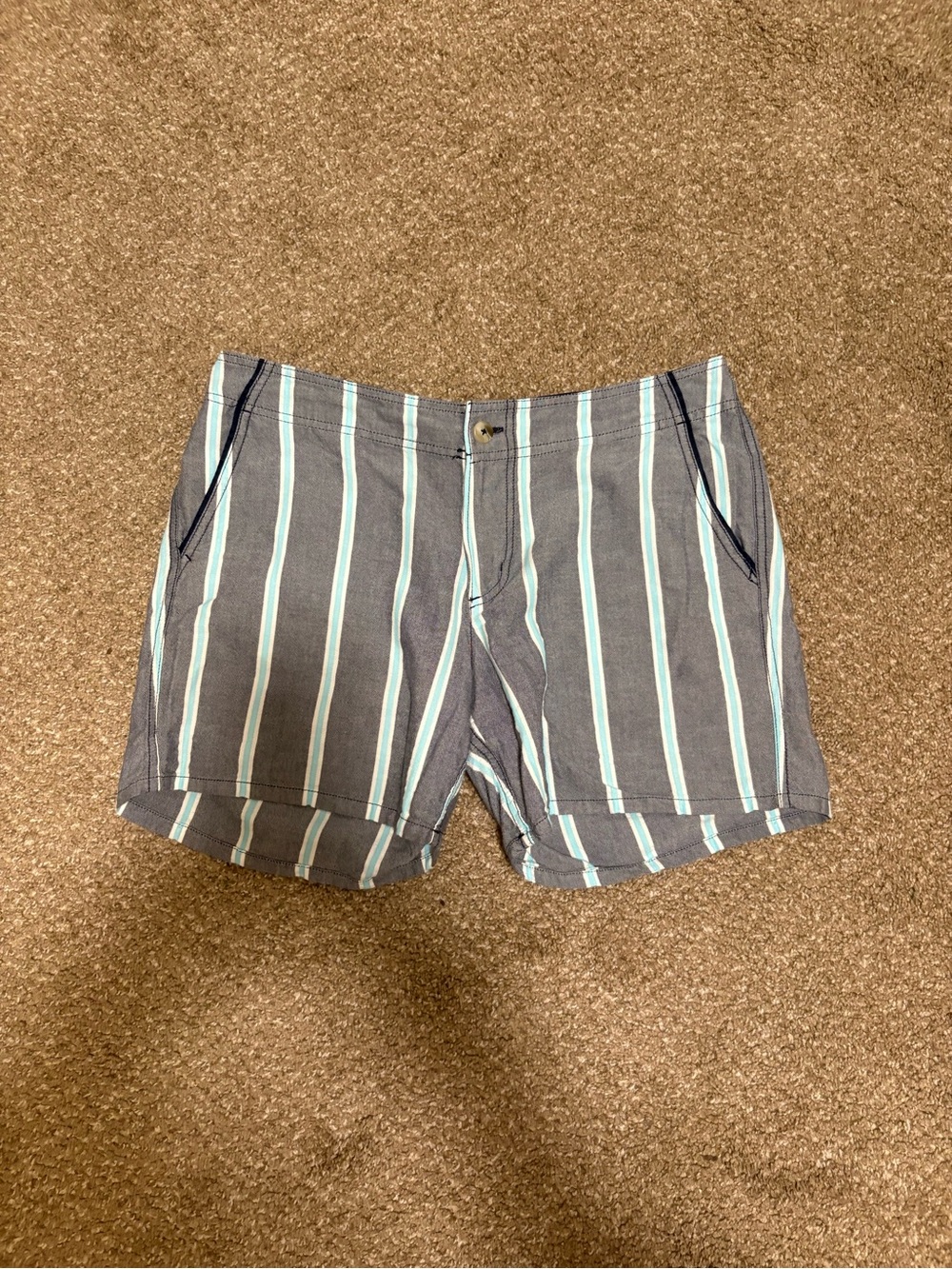 Columbia Gray Shorts with Mint Stripe Accents